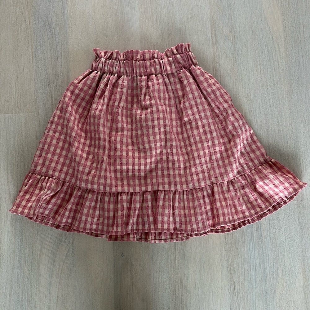 Pink Gingham Skirt